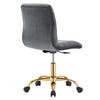 Ripple Armless Performance Velvet Office Chair MDY-EEI-4972-GLD-DUS