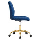 Ripple Armless Performance Velvet Office Chair MDY-EEI-4972-GLD-DUS