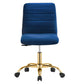 Ripple Armless Performance Velvet Office Chair MDY-EEI-4972-GLD-DUS