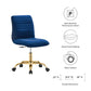 Ripple Armless Performance Velvet Office Chair MDY-EEI-4972-GLD-DUS