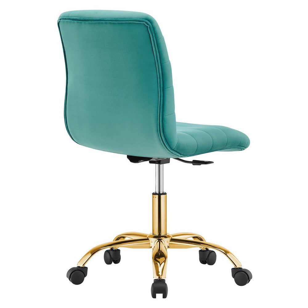 Ripple Armless Performance Velvet Office Chair MDY-EEI-4972-GLD-DUS