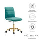 Ripple Armless Performance Velvet Office Chair MDY-EEI-4972-GLD-DUS