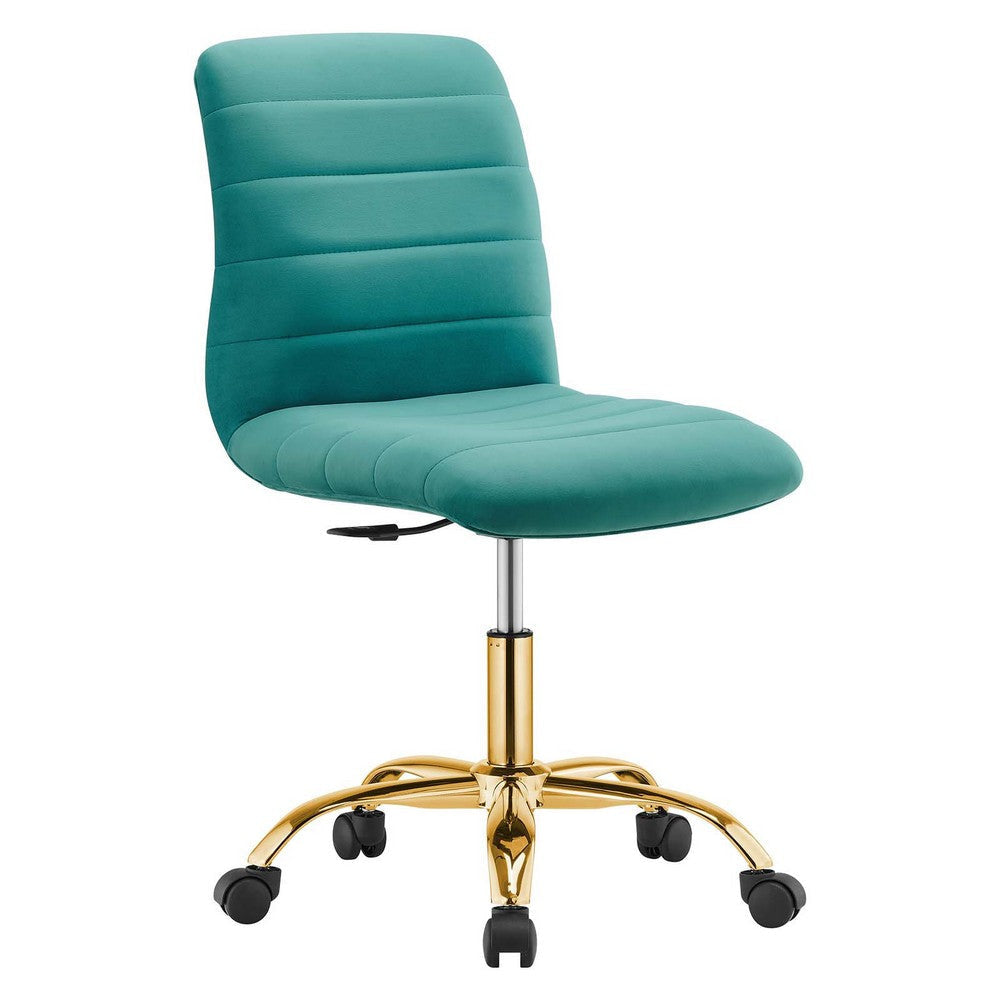 Ripple Armless Performance Velvet Office Chair MDY-EEI-4972-GLD-DUS