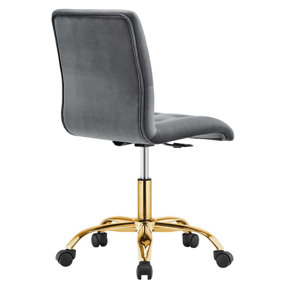 Prim Armless Performance Velvet Office Chair MDY-EEI-4973-GLD-DUS