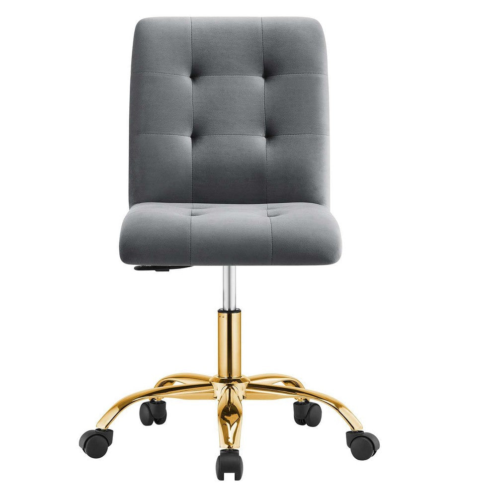 Prim Armless Performance Velvet Office Chair MDY-EEI-4973-GLD-DUS