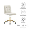 Prim Armless Performance Velvet Office Chair MDY-EEI-4973-GLD-DUS