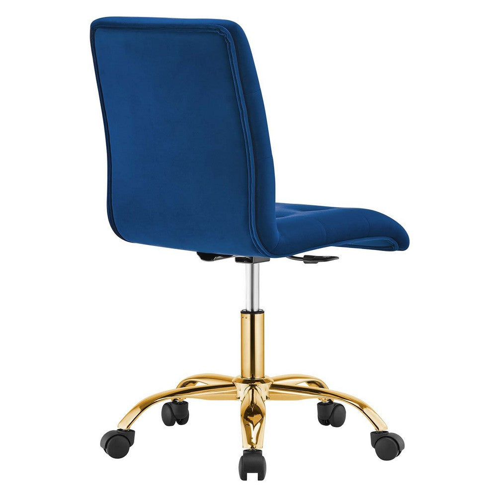 Prim Armless Performance Velvet Office Chair MDY-EEI-4973-GLD-DUS