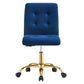 Prim Armless Performance Velvet Office Chair MDY-EEI-4973-GLD-DUS