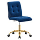 Prim Armless Performance Velvet Office Chair MDY-EEI-4973-GLD-DUS