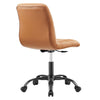 Ripple Armless Vegan Leather Office Chair MDY-EEI-4974-BLK-TAN