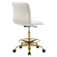 Ripple Armless Performance Velvet Drafting Chair MDY-EEI-4976-GLD-DUS