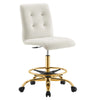 Prim Armless Performance Velvet Drafting Chair MDY-EEI-4977-GLD-DUS