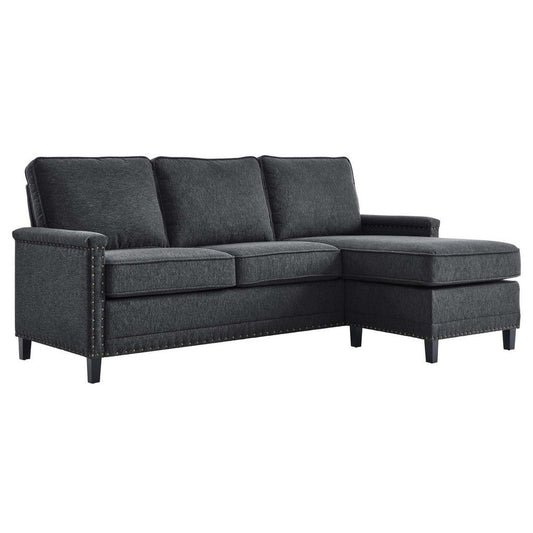 Modway Ashton, Sectional Sofa, Charcoal