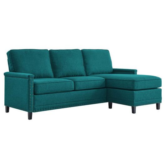 Modway Ashton, Sectional Sofa, Teal