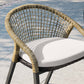 Meadow Outdoor Patio Dining Chairs Set of 2 - No Shipping Charges MDY-EEI-4995-NAT-TAU