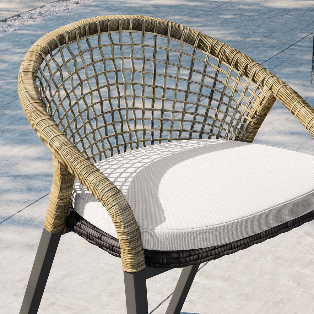 Meadow Outdoor Patio Dining Chairs Set of 2 - No Shipping Charges MDY-EEI-4995-NAT-TAU