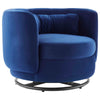 Relish Performance Velvet Performance Velvet Swivel Chair - No Shipping Charges MDY-EEI-5001-BLK-NAV