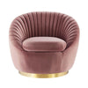 Whirr Tufted Performance Velvet Performance Velvet Swivel Chair MDY-EEI-5002-GLD-DUS