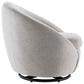 Modway Buttercup Performance Fabric Swivel Chair Black Light Gray MDY-EEI-5006-BLK-LGR