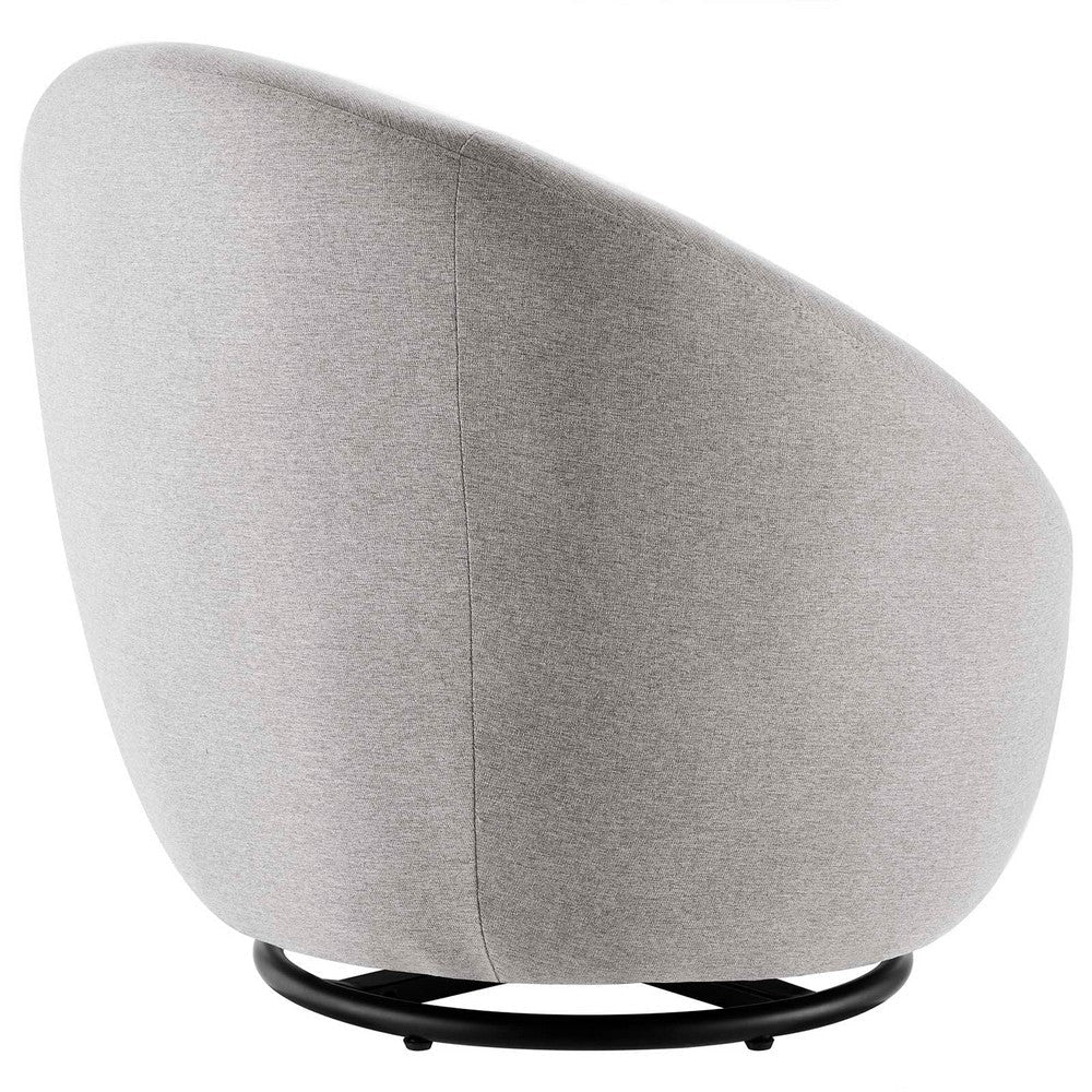 Modway Buttercup Performance Fabric Swivel Chair Black Light Gray MDY-EEI-5006-BLK-LGR