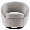 Modway Buttercup Performance Fabric Swivel Chair Black Light Gray MDY-EEI-5006-BLK-LGR