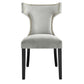 Curve Performance Velvet Dining Chairs - Set of 2 - No Shipping Charges MDY-EEI-5008-BLK