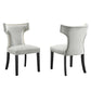 Curve Performance Velvet Dining Chairs - Set of 2 - No Shipping Charges