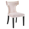 Modway Curve Performance Velvet Set of 2 Dining Chair Pink MDY-EEI-5008-PNK