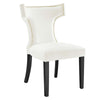 Modway Curve Performance Velvet Set of 2 Dining Chair White MDY-EEI-5008-WHI