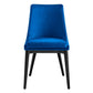 Viscount Performance Velvet Dining Chair - No Shipping Charges MDY-EEI-5009-BLU