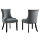 Modway Marquis Performance Velvet Set of 2 Dining Chair, Gray