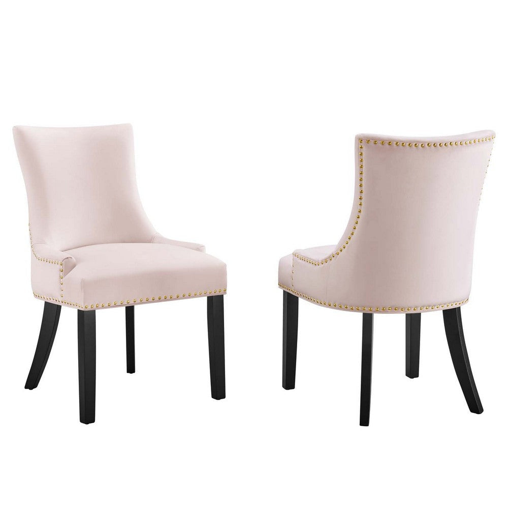 Modway Marquis Performance Velvet Set of 2 Dining Chair, Pink