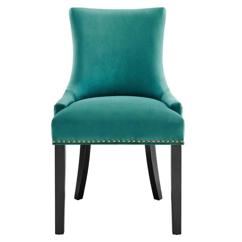 Modway Marquis Performance Velvet Set of 2 Dining Chair Teal MDY-EEI-5010-TEA