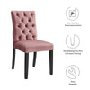 Modway Duchess Performance Velvet Set of 2 Dining Chair Dusty Rose MDY-EEI-5011-DUS