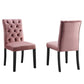 Modway Duchess Performance Velvet Set of 2 Dining Chair, Dusty Rose