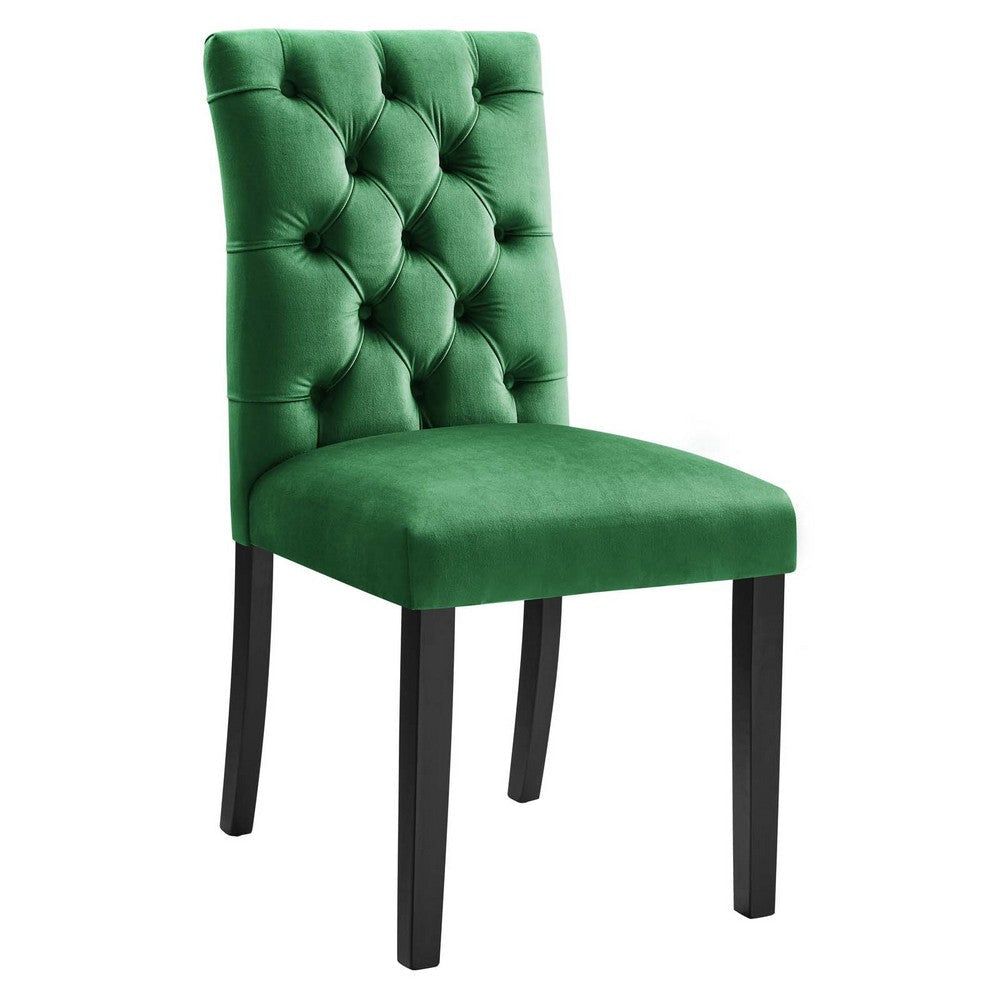 Modway Duchess Performance Velvet Set of 2 Dining Chair Emerald MDY-EEI-5011-EME