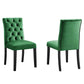 Modway Duchess Performance Velvet Set of 2 Dining Chair, Emerald