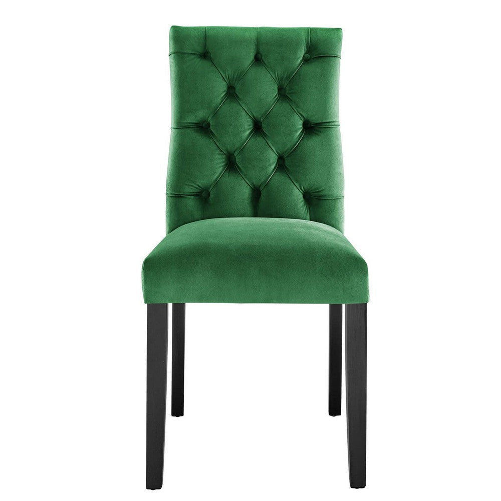 Modway Duchess Performance Velvet Set of 2 Dining Chair Emerald MDY-EEI-5011-EME