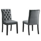 Modway Duchess Performance Velvet Set of 2 Dining Chair, Gray