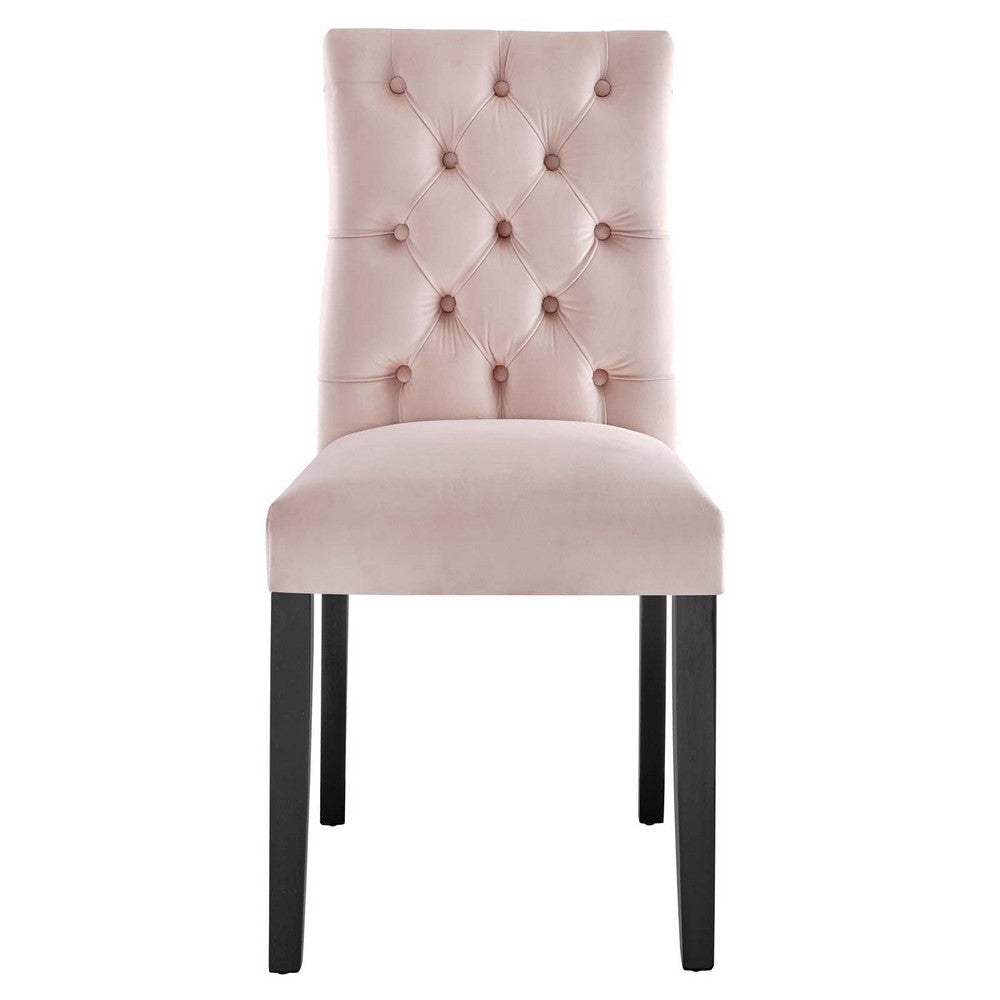 Modway Duchess Performance Velvet Set of 2 Dining Chair Pink MDY-EEI-5011-PNK