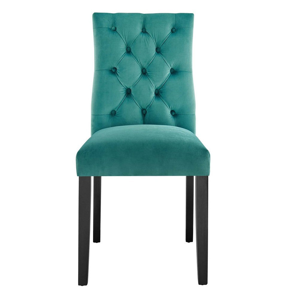 Modway Duchess Performance Velvet Set of 2 Dining Chair Teal MDY-EEI-5011-TEA