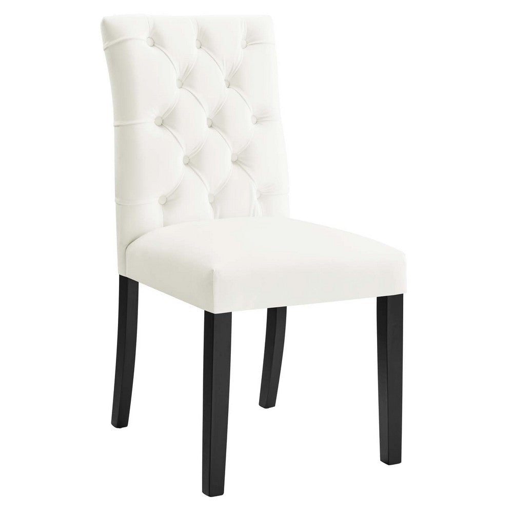 Modway Duchess Performance Velvet Set of 2 Dining Chair White MDY-EEI-5011-WHI