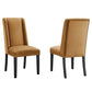 Modway Baron Performance Velvet Set of 2 Dining Chair, Cognac