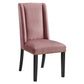 Modway Baron Performance Velvet Set of 2 Dining Chair Dusty Rose MDY-EEI-5012-DUS