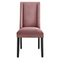 Modway Baron Performance Velvet Set of 2 Dining Chair Dusty Rose MDY-EEI-5012-DUS