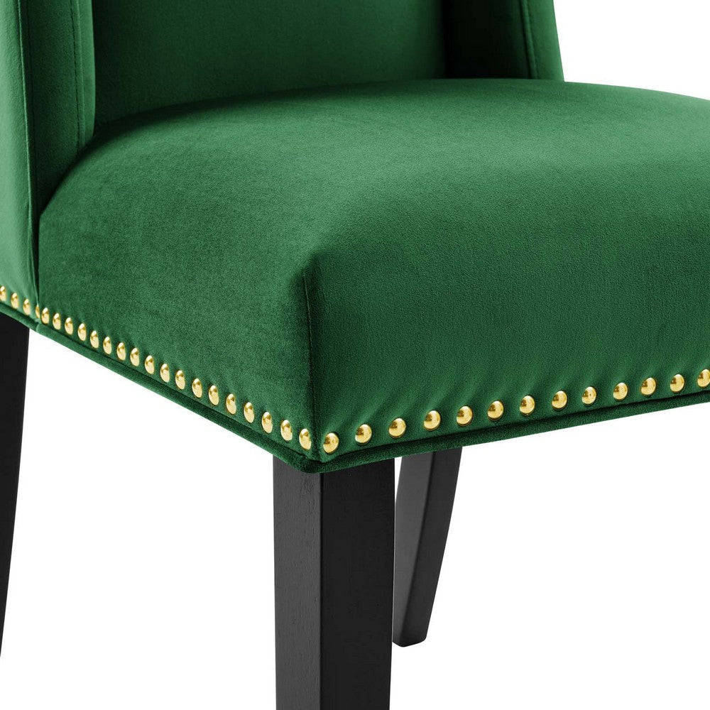 Modway Baron Performance Velvet Set of 2 Dining Chair Emerald MDY-EEI-5012-EME