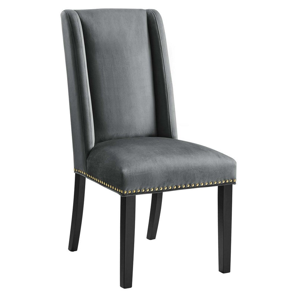 Modway Baron Performance Velvet Set of 2 Dining Chair Gray MDY-EEI-5012-GRY