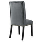 Modway Baron Performance Velvet Set of 2 Dining Chair Gray MDY-EEI-5012-GRY