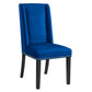 Baron Performance Velvet Dining Chairs - Set of 2 - No Shipping Charges MDY-EEI-5012-BLU