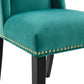 Modway Baron Performance Velvet Set of 2 Dining Chair Teal MDY-EEI-5012-TEA